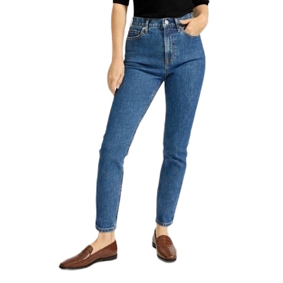 Everlane Denim - {Everlane} "High Rise" Slim Tapered Straight Leg Stretch Denim Jeans